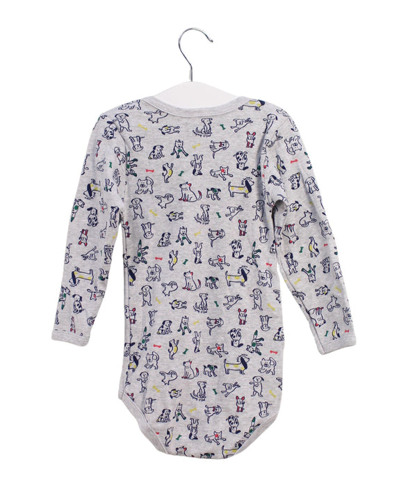 A Grey Long Sleeve Bodysuits from Petit Bateau in size 3T for girl. (Back View)