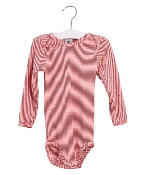 A Red Long Sleeve Bodysuits from Petit Bateau in size 3T for neutral. (Front View)