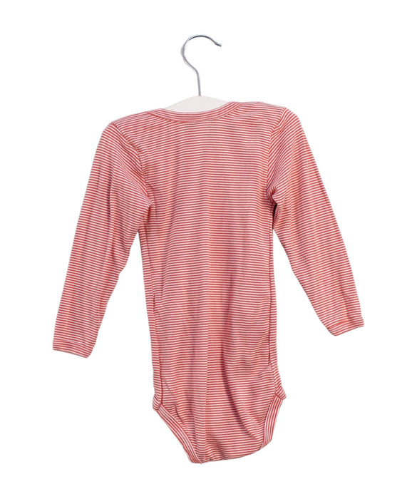 A Red Long Sleeve Bodysuits from Petit Bateau in size 3T for neutral. (Back View)