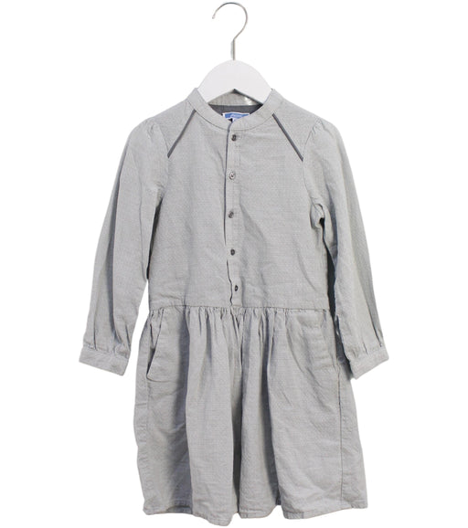A Grey Long Sleeve Dresses from Jacadi in size 5T for girl. (Front View)