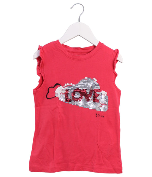 A Pink Sleeveless Tops from La Compagnie des Petits in size 5T for girl. (Front View)