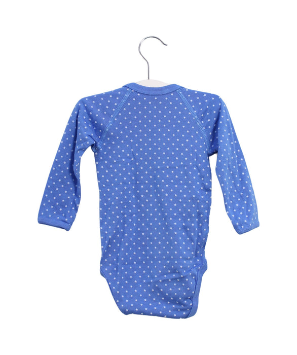 A Blue Long Sleeve Bodysuits from Petit Bateau in size 6-12M for boy. (Back View)