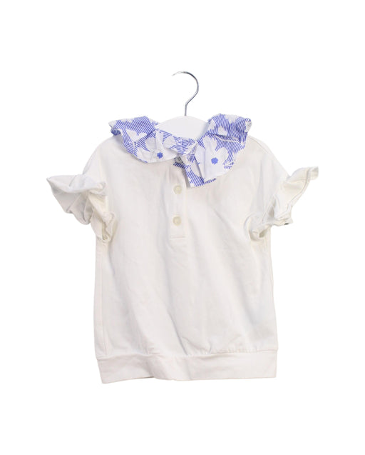 A White Short Sleeve Tops from Nicholas & Bears in size 2T for girl. (Front View)