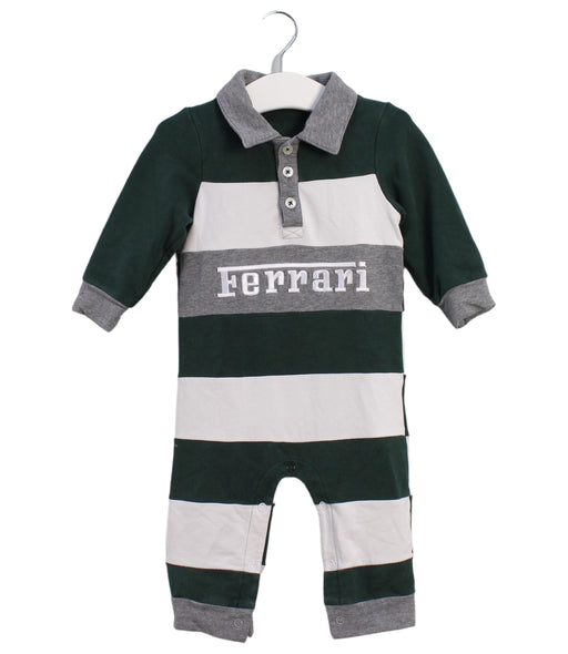 A Green Long Sleeve Jumpsuits from Ferrari in size 6-12M for boy. (Front View)