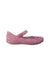 A Pink Flats from Mini Melissa Campana in size 4T for girl. (Back View)