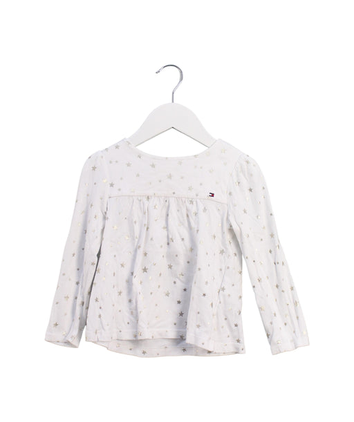 A White Long Sleeve Tops from Tommy Hilfiger in size 3T for girl. (Front View)