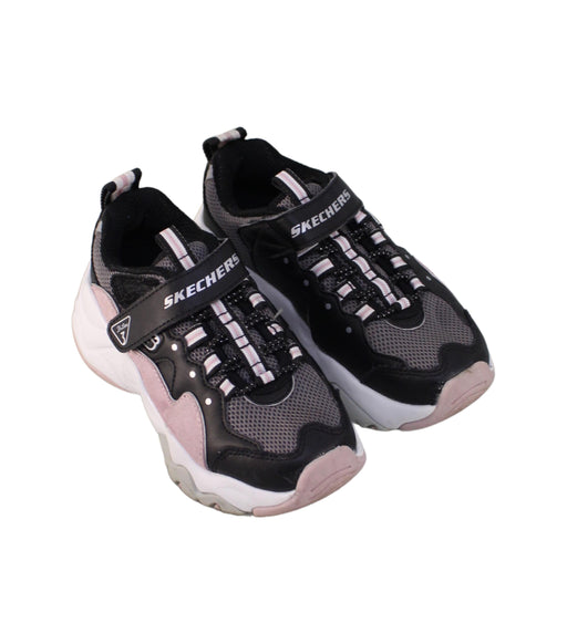 A Black Sneakers from Skechers in size 4T for girl. (Front View)