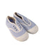 A Blue Slip Ons from Bensimon in size 4T for girl. (Front View)