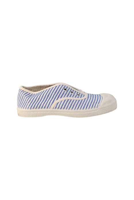 A Blue Slip Ons from Bensimon in size 4T for girl. (Back View)