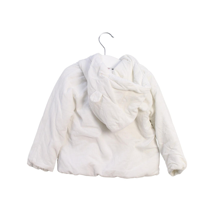 A White Puffer/Quilted Jackets from Seed in size 12-18M for girl. (Back View)