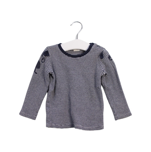 A Navy Long Sleeve Tops from Seed in size 12-18M for girl. (Front View)