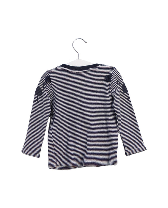 A Navy Long Sleeve Tops from Seed in size 12-18M for girl. (Back View)
