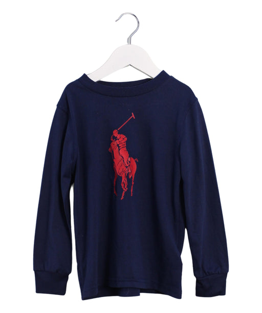 A Navy Long Sleeve Tops from Polo Ralph Lauren in size 3T for boy. (Front View)
