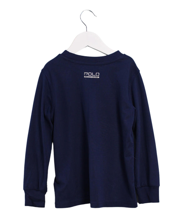 A Navy Long Sleeve Tops from Polo Ralph Lauren in size 3T for boy. (Back View)