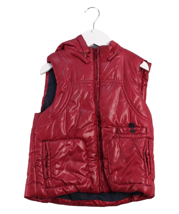 A Red Outerwear Vests from Kingkow in size 4T for boy. (Front View)