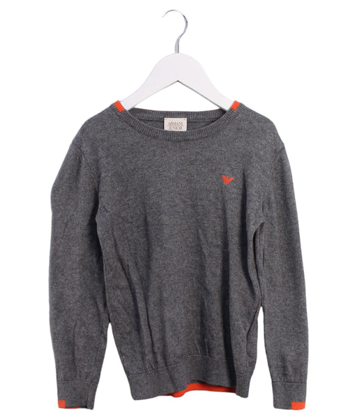 A Grey Knit Sweaters from Armani in size 6T for boy. (Front View)