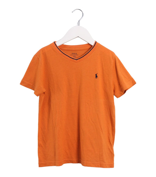 A Orange Short Sleeve T Shirts from Polo Ralph Lauren in size 6T for boy. (Front View)