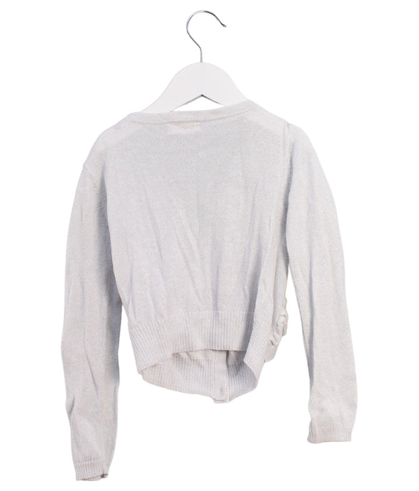 A Silver Cardigans from Momonittu in size 6T for girl. (Back View)