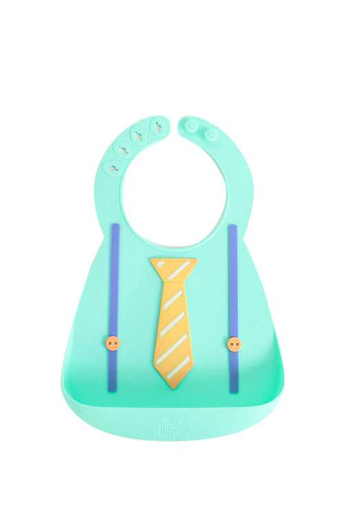 A Green Bibs from Make My Day in size O/S for boy. (Front View)