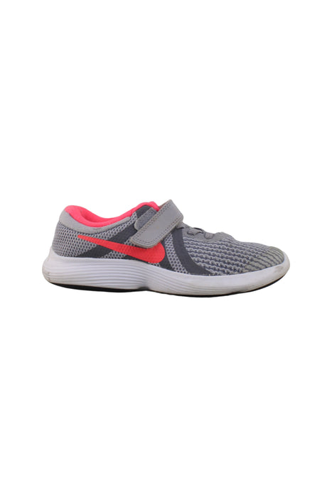 A Grey Sneakers from Nike in size 6T for girl. (Back View)