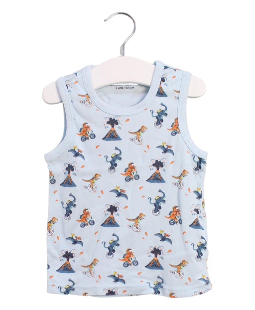 A Blue Sleeveless Tops from Sergent Major in size 2T for girl. (Front View)