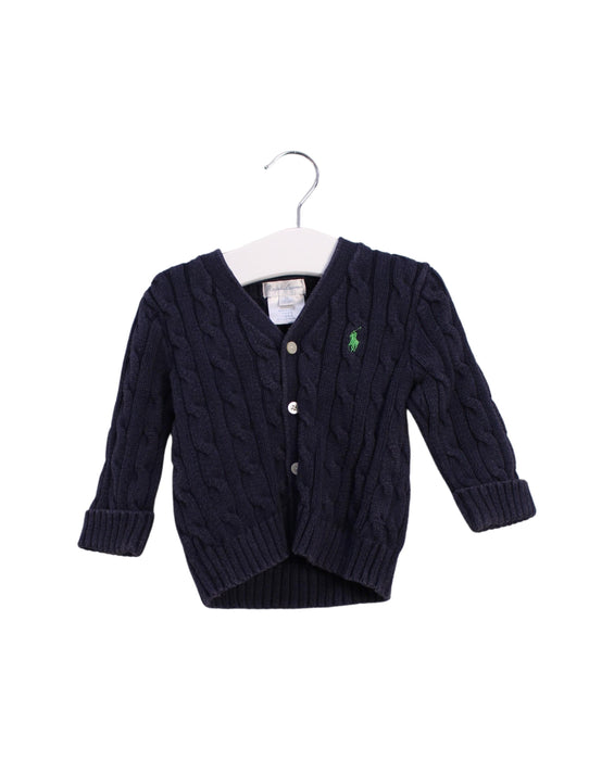 A Navy Cardigans from Ralph Lauren in size 6-12M for boy. (Front View)