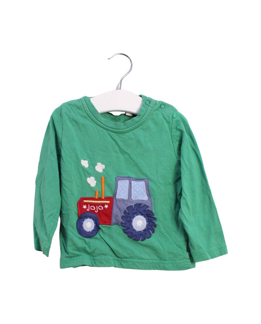 A Green Long Sleeve Tops from Jojo Maman Bébé in size 6-12M for boy. (Front View)