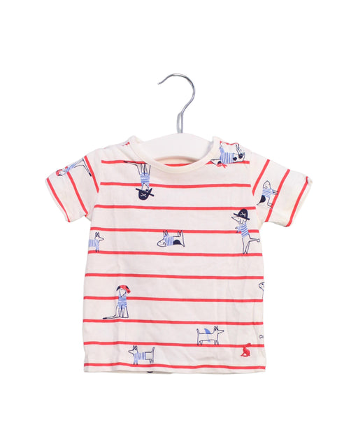A White Short Sleeve T Shirts from Joules in size 3-6M for boy. (Front View)