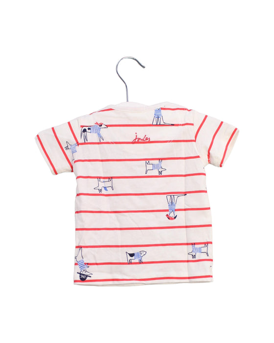 A White Short Sleeve T Shirts from Joules in size 3-6M for boy. (Back View)