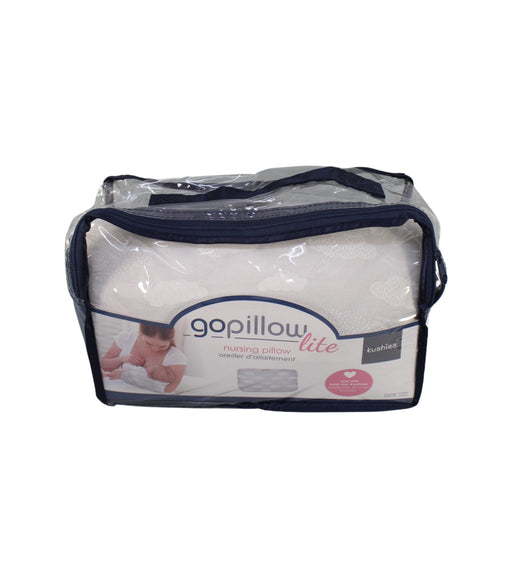 A White Pillow from Kushies in size O/S for neutral. (Front View)