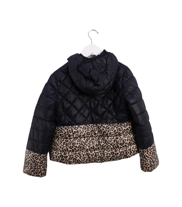 A Black Puffer/Quilted Jackets from Michael Kors in size 5T for girl. (Back View)