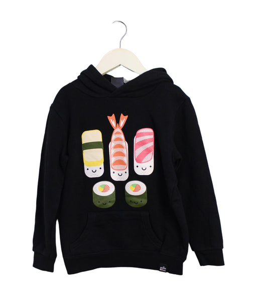 A Black Hooded Sweatshirts from Whistle & Flute in size 7Y for girl. (Front View)