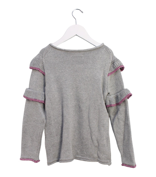A Grey Knit Sweaters from Crewcuts in size 6T for girl. (Back View)