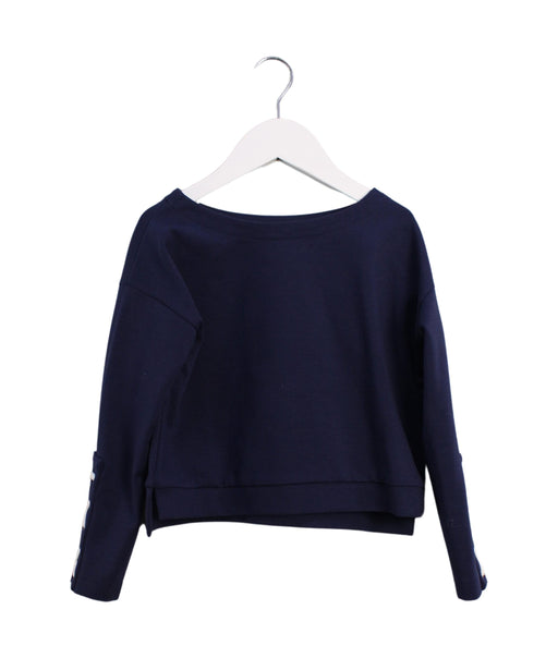 A Navy Crewneck Sweatshirts from Polo Ralph Lauren in size 5T for girl. (Front View)