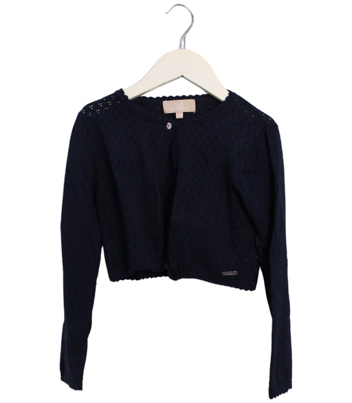 A Navy Cardigans from Chickeeduck in size 5T for girl. (Front View)