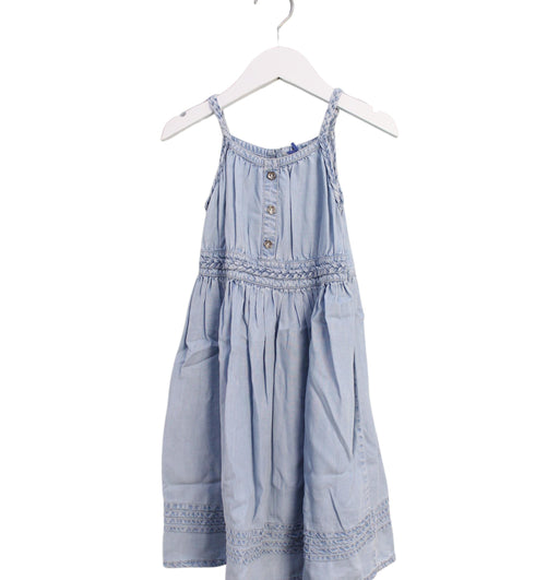 A Blue Sleeveless Dresses from Mayoral in size 7Y for girl. (Front View)