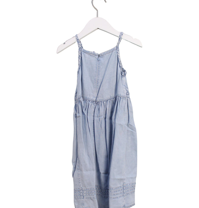 A Blue Sleeveless Dresses from Mayoral in size 7Y for girl. (Back View)