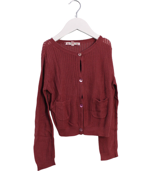 A Purple Cardigans from Bonpoint in size 6T for girl. (Front View)