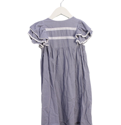 A Blue Short Sleeve Dresses from Babidu in size 8Y for girl. (Front View)