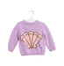 A Purple Knit Sweaters from mini kardi in size 12-18M for girl. (Front View)