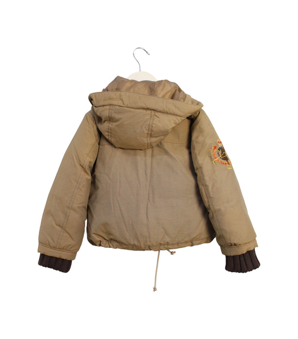 A Brown Puffer/Quilted Jackets from Ralph Lauren in size 4T for boy. (Back View)