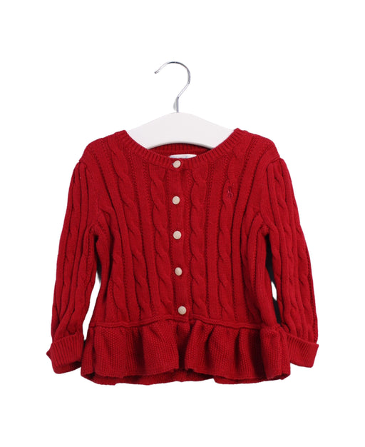 A Red Cardigans from Ralph Lauren in size 6-12M for girl. (Front View)