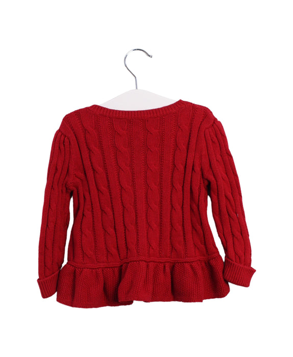 A Red Cardigans from Ralph Lauren in size 6-12M for girl. (Back View)