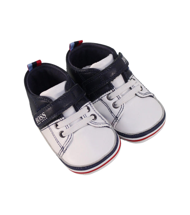 A White Sneakers from Boss in size 12-18M for boy. (Front View)