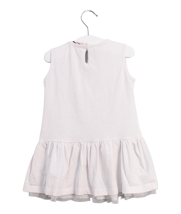A White Sleeveless Dresses from Monnalisa in size 12-18M for girl. (Back View)
