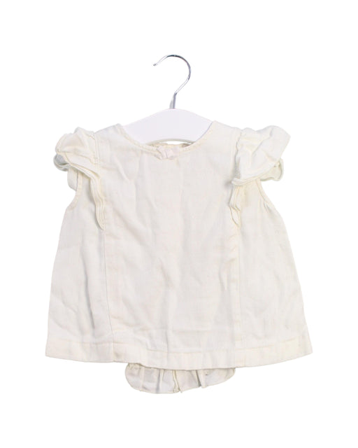 A White Short Sleeve Tops from FITH in size 6-12M for girl. (Front View)