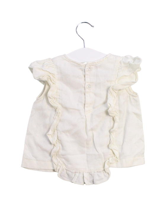 A White Short Sleeve Tops from FITH in size 6-12M for girl. (Back View)