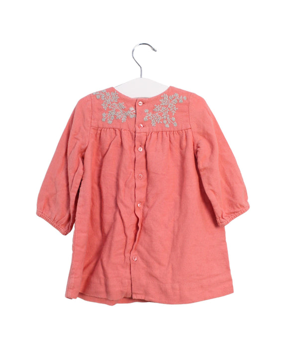 A Pink Long Sleeve Dresses from Bonpoint in size 6-12M for girl. (Back View)
