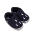 A Navy Slip Ons from Ralph Lauren in size 12-18M for neutral. (Front View)