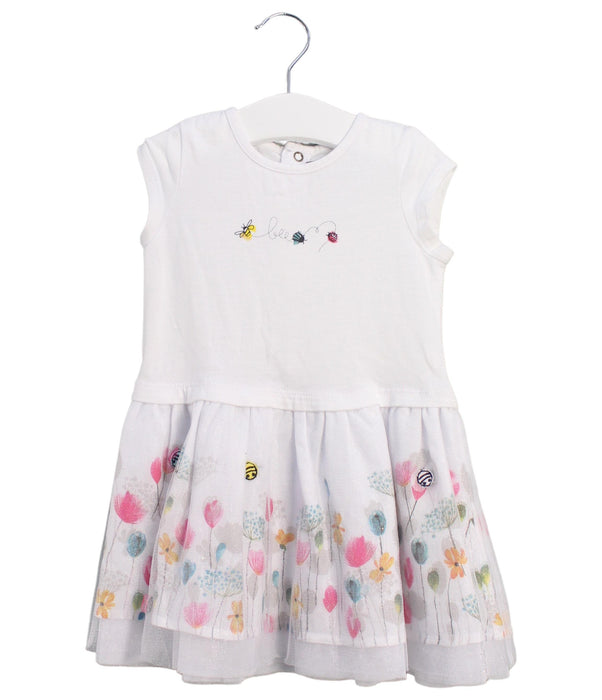 A White Short Sleeve Dresses from Catimini in size 12-18M for girl. (Front View)